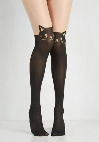 cat high thigh tights