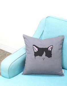 mi-ow cushion gifts for a cat lover