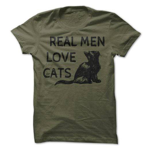 real men love cats tee