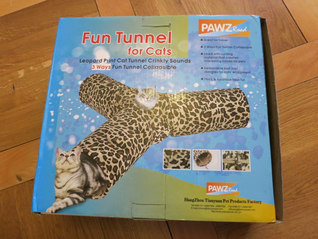 PAWZ 3 way leporad print cat tunnel cat toy